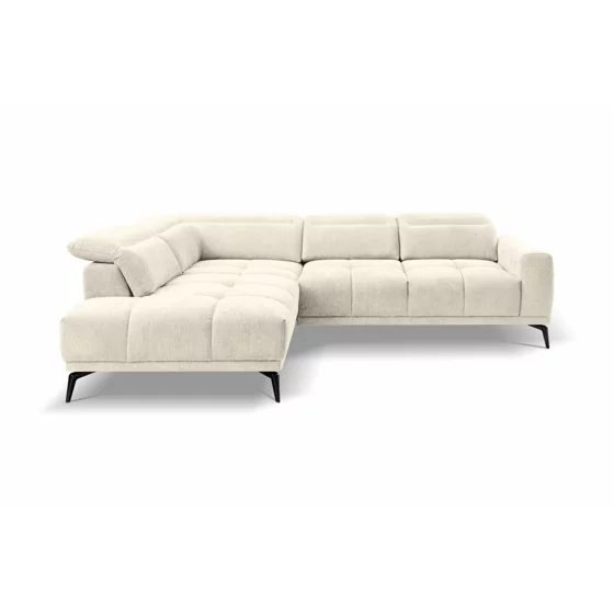 Coltar Elche Cu Sezut Reglabil, 281x214x81-96 cm, Stofa, Crem picture - 1