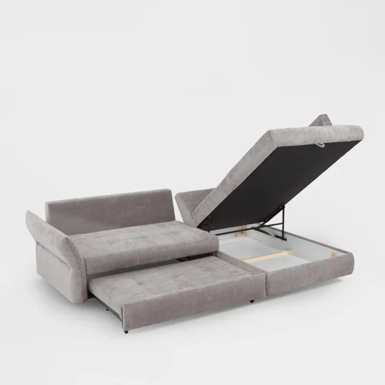 Coltar Extensibil Adria, 254x173x89 cm, Stofa, Gri-Beige picture - 3