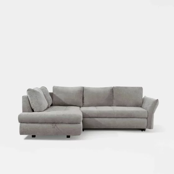 Coltar Extensibil Adria, 254x173x89 cm, Stofa, Gri-Beige picture - 1