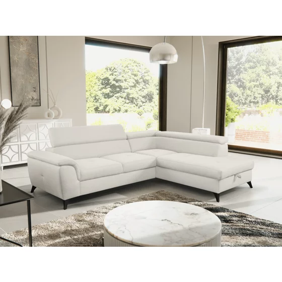 Coltar Extensibil Aldeia, 251.5x200x70/90 cm, Stofa - Beige Deschis picture - 1