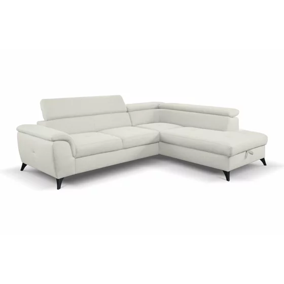 Coltar Extensibil Aldeia, 251.5x200x70/90 cm, Stofa - Beige Deschis picture - 5