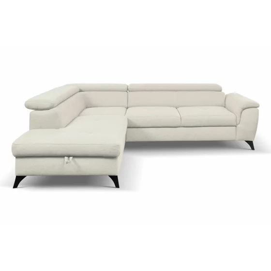 Coltar Extensibil Aldeia, 251.5x200x70/90 cm, Stofa - Beige Deschis picture - 4