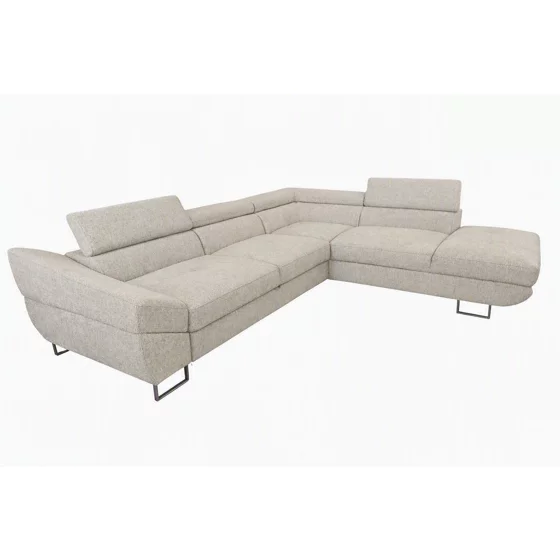 Coltar Extensibil Aragon,  282×235×74–84 h cm, Stofa Beige Inchis picture - 1