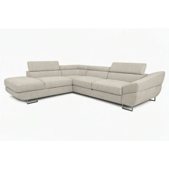 Coltar Extensibil Aragon,  282×235×74–84 h cm, Stofa Beige Inchis picture - 2