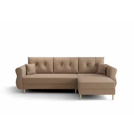 Coltar Extensibil Arlington, Universal, Compartiment Depozitare, 230x140x90 h cm, Stofa, Beige