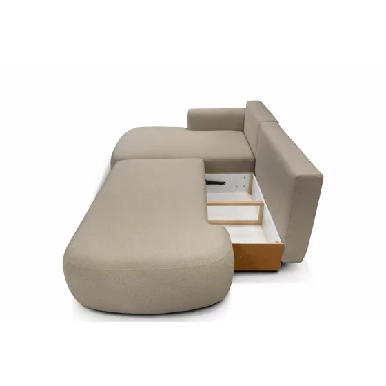 Coltar Extensibil Arona, 286x175x88 cm, Stofa, Caramel picture - 5