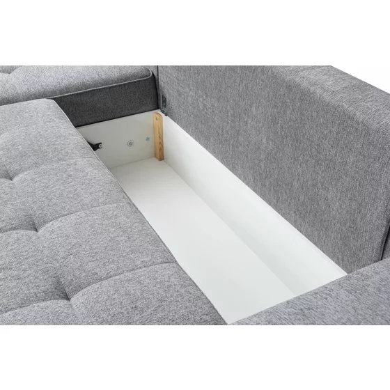 Coltar Extensibil Bari, Universal, 266x185x74-91 h cm, Stofa, Gri picture - 3