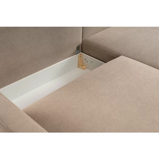 Coltar Extensibil Bergamo 238x162x92 h cm, Stofa Beige Inchis picture - 3