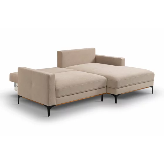 Coltar Extensibil Bergamo 238x162x92 h cm, Stofa Beige Inchis picture - 7