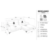 Coltar Extensibil Bergamo 238x162x92 h cm, Stofa Beige Inchis picture - 8