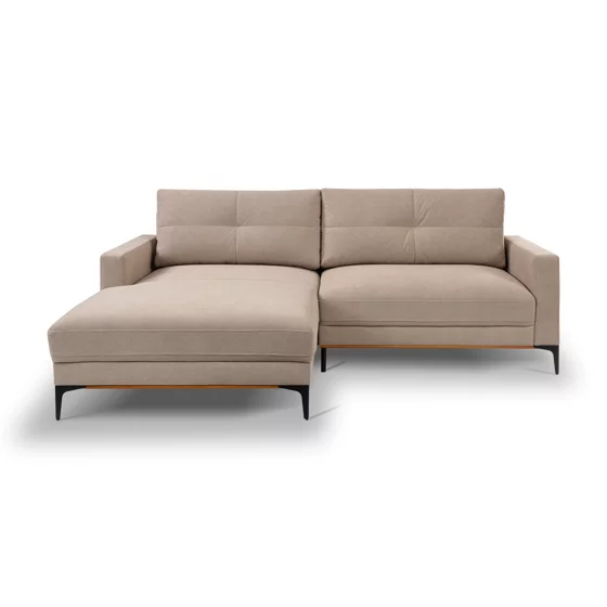 Coltar Extensibil Bergamo 238x162x92 h cm, Stofa Beige Inchis picture - 6