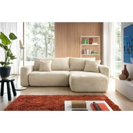 Coltar Extensibil Billy, Universal, 273x168x95 h cm, Stofa Raiata, Ecru