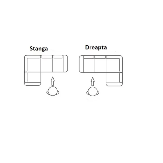 Coltar Extensibil Breva, 294x174x88, Stofa, Gri picture - 4
