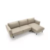 Coltar Extensibil California, Universal, 262x156x87 h cm, Piele Ecologica, Beige picture - 7