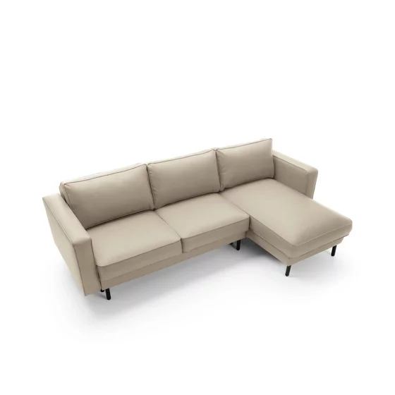 Coltar Extensibil California, Universal, 262x156x87 h cm, Piele Ecologica, Beige picture - 7