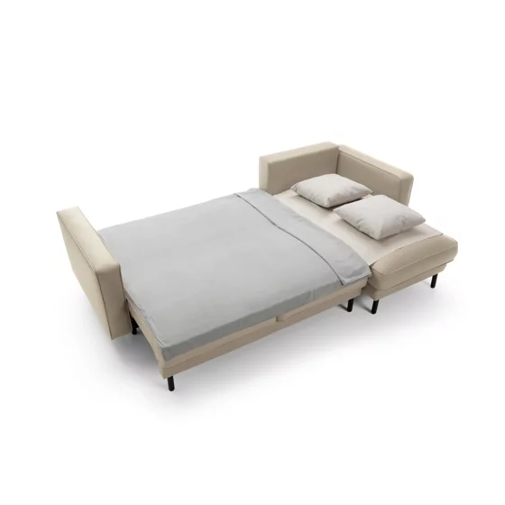 Coltar Extensibil California, Universal, 262x156x87 h cm, Piele Ecologica, Beige picture - 9