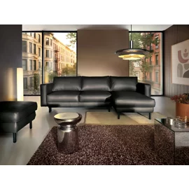  Coltar Extensibil California, Universal, 262x156x87 h cm, Piele Ecologica, Negru