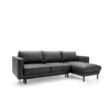  Coltar Extensibil California, Universal, 262x156x87 h cm, Piele Ecologica, Negru picture - 3