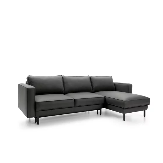  Coltar Extensibil California, Universal, 262x156x87 h cm, Piele Ecologica, Negru picture - 3