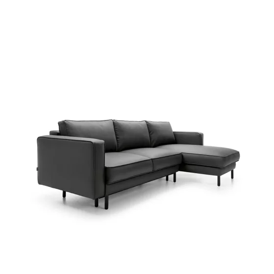  Coltar Extensibil California, Universal, 262x156x87 h cm, Piele Ecologica, Negru picture - 4