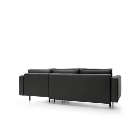  Coltar Extensibil California, Universal, 262x156x87 h cm, Piele Ecologica, Negru picture - 6