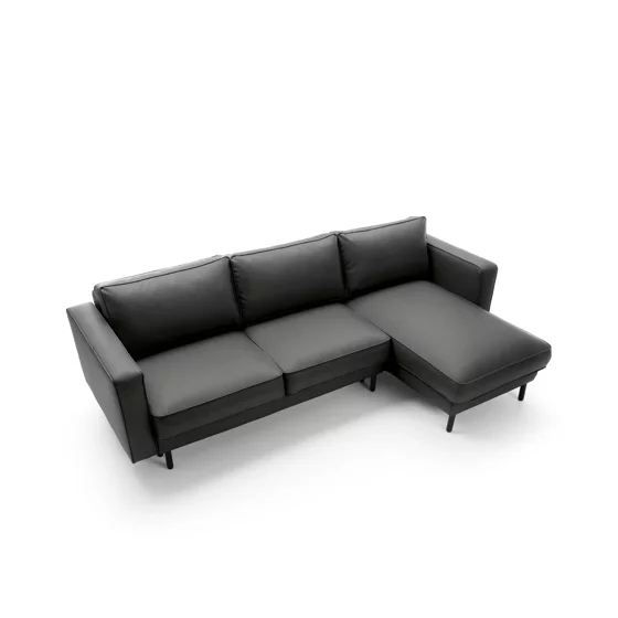  Coltar Extensibil California, Universal, 262x156x87 h cm, Piele Ecologica, Negru picture - 8