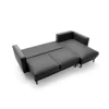  Coltar Extensibil California, Universal, 262x156x87 h cm, Piele Ecologica, Negru picture - 9