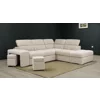 Coltar Extensibil cu Tabureti Amalfi, 272x230x77-92 h cm, Stofa Beige picture - 1