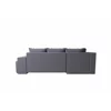 Coltar Extensibil Dallas Cu Tabureti,  265x182x68 h cm, Stofa Gri, Colt Stanga picture - 6