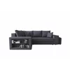 Coltar Extensibil Dallas Cu Tabureti,  265x182x68 h cm, Stofa Gri, Colt Stanga picture - 2