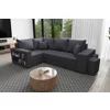 Coltar Extensibil Dallas Cu Tabureti,  265x182x68 h cm, Stofa Gri, Colt Stanga picture - 1