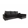 Coltar Extensibil Delmas, Universal, Compartiment Depozitare, 248x139x80 h cm, Stofa, Negru/Gri picture - 2