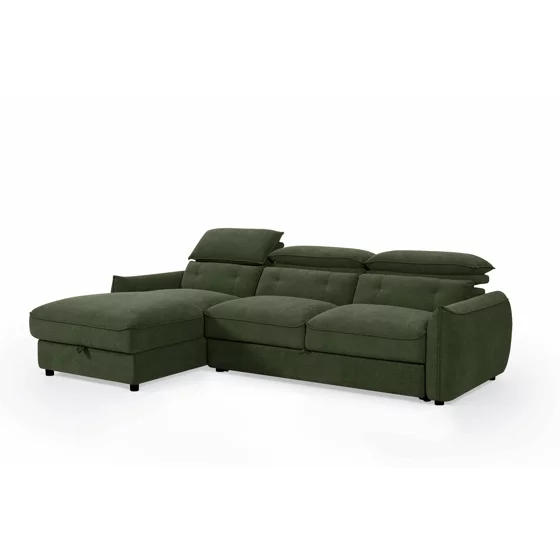 Coltar Extensibil Delpo, 284x162x94 cm, Stofa, Verde picture - 7