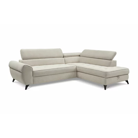 Coltar Extensibil Elena, 251x203x70-90 h cm, Stofa Gri Deschis picture - 3