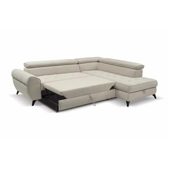 Coltar Extensibil Elena, 251x203x70-90 h cm, Stofa Gri Deschis picture - 5