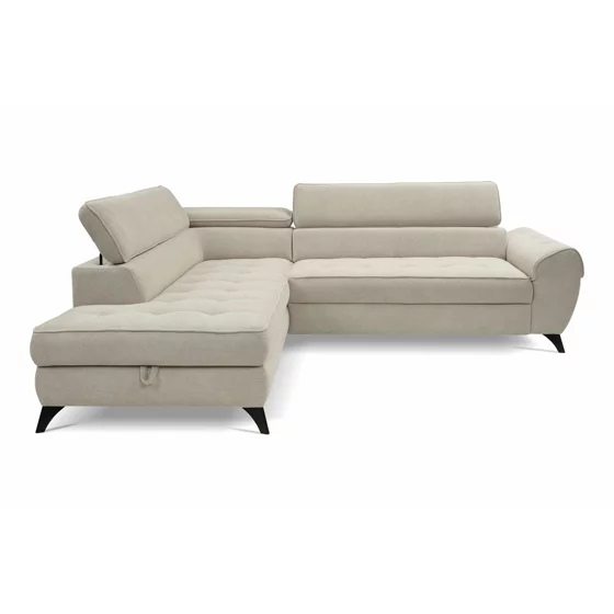 Coltar Extensibil Elena, 251x203x70-90 h cm, Stofa Gri Deschis picture - 1