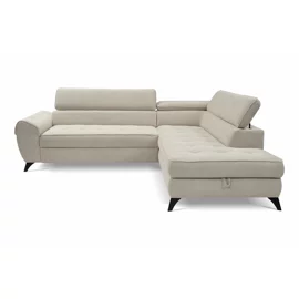 Coltar Extensibil Elena, 251x203x70-90 h cm, Stofa Gri Deschis
