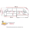 Coltar Extensibil Eternity, Spatiu de Depozitare, 295x177x90 h cm, Stofa, Gri picture - 10