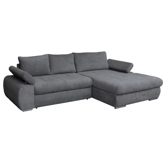 Coltar Extensibil Eternity, Spatiu de Depozitare, 295x177x90 h cm, Stofa, Gri picture - 7