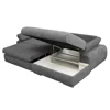 Coltar Extensibil Eternity, Spatiu de Depozitare, 295x177x90 h cm, Stofa, Gri picture - 3