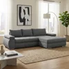 Coltar Extensibil Eternity, Spatiu de Depozitare, 295x177x90 h cm, Stofa, Gri picture - 5