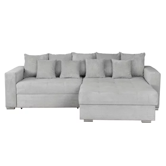 Coltar Extensibil Farum, Universal, Spatiu de Depozitare, 266x165x90 h cm Stofa, Gri Deschis picture - 1