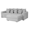Coltar Extensibil Farum, Universal, Spatiu de Depozitare, 266x165x90 h cm Stofa, Gri Deschis picture - 5