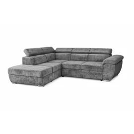 Coltar Extensibil Fiona + taburet, 264x220x76-91 h cm, Stofa Cremona 95 Gri