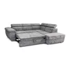 Coltar Extensibil Fiona + Taburet, 264x220x76-91 h cm, Stofa Gri picture - 3