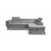 Coltar Extensibil Floris, 256x200x75-90 h cm, Stofa, Gri picture - 1