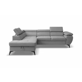 Coltar Extensibil Floris, 256x200x75-90 h cm, Stofa, Gri