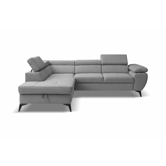 Coltar Extensibil Floris, 256x200x75-90 h cm, Stofa, Gri picture - 2