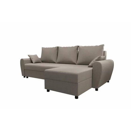 Coltar Extensibil Foggia, Universal, Compartiment Depozitare, 239x140x80 h cm, Stofa, Gri Deschis picture - 2