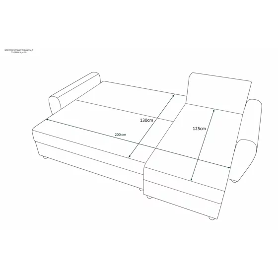 Coltar Extensibil Foggia, Universal, Compartiment Depozitare, 239x140x80 h cm, Stofa, Gri Deschis picture - 3